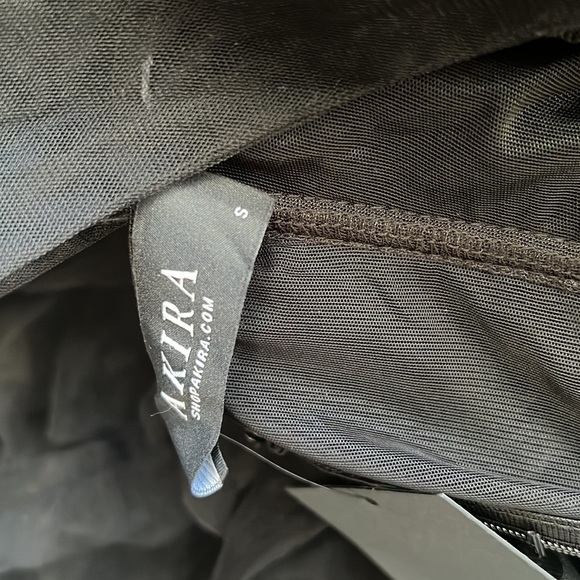 Akira Tulle Halter Mini Dress -Black -Brand New - Picture 6 of 9